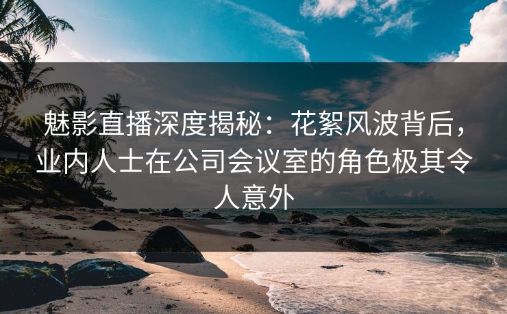 魅影直播深度揭秘:花絮风波背后,业内人士在公司会议室的角色极其令人意外 魅影直播深度揭秘:花絮风波背后,业内人士在公司会议室的角色极其令人意外